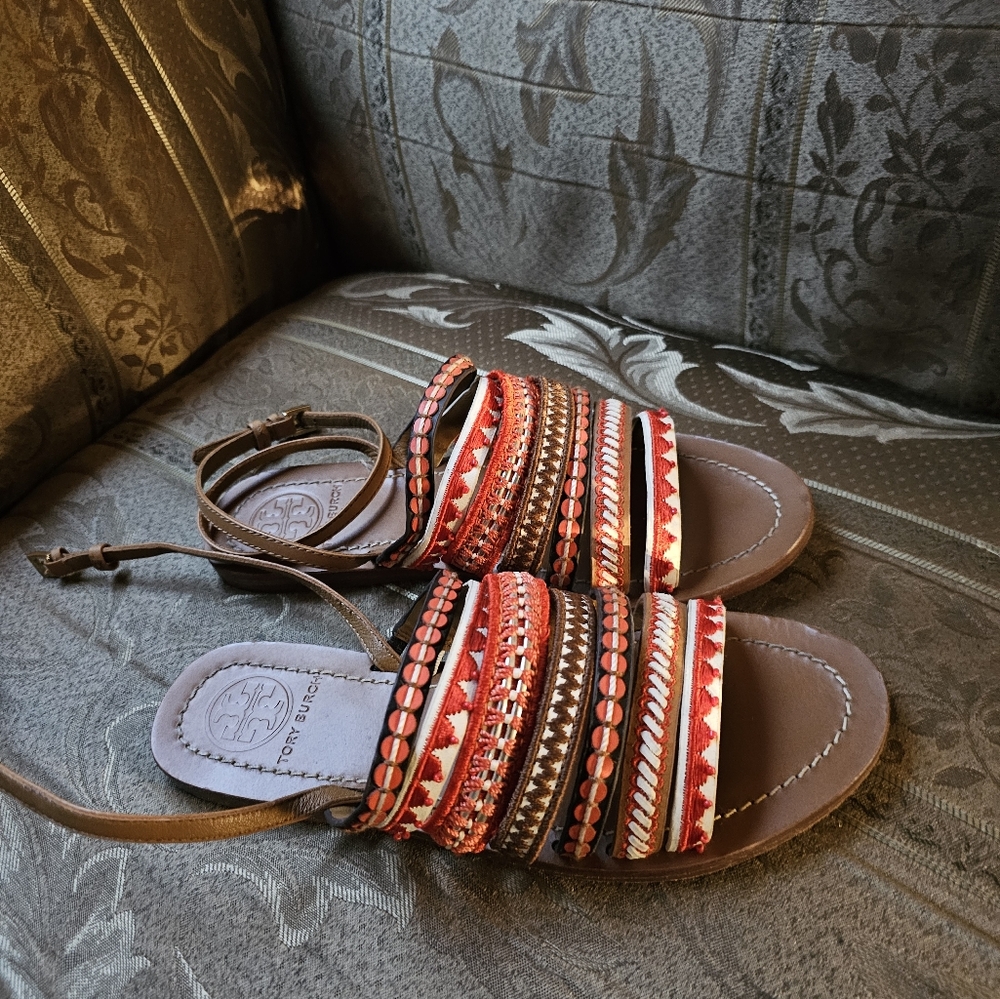 Bohemian Strappy Sandals - Tory Burch